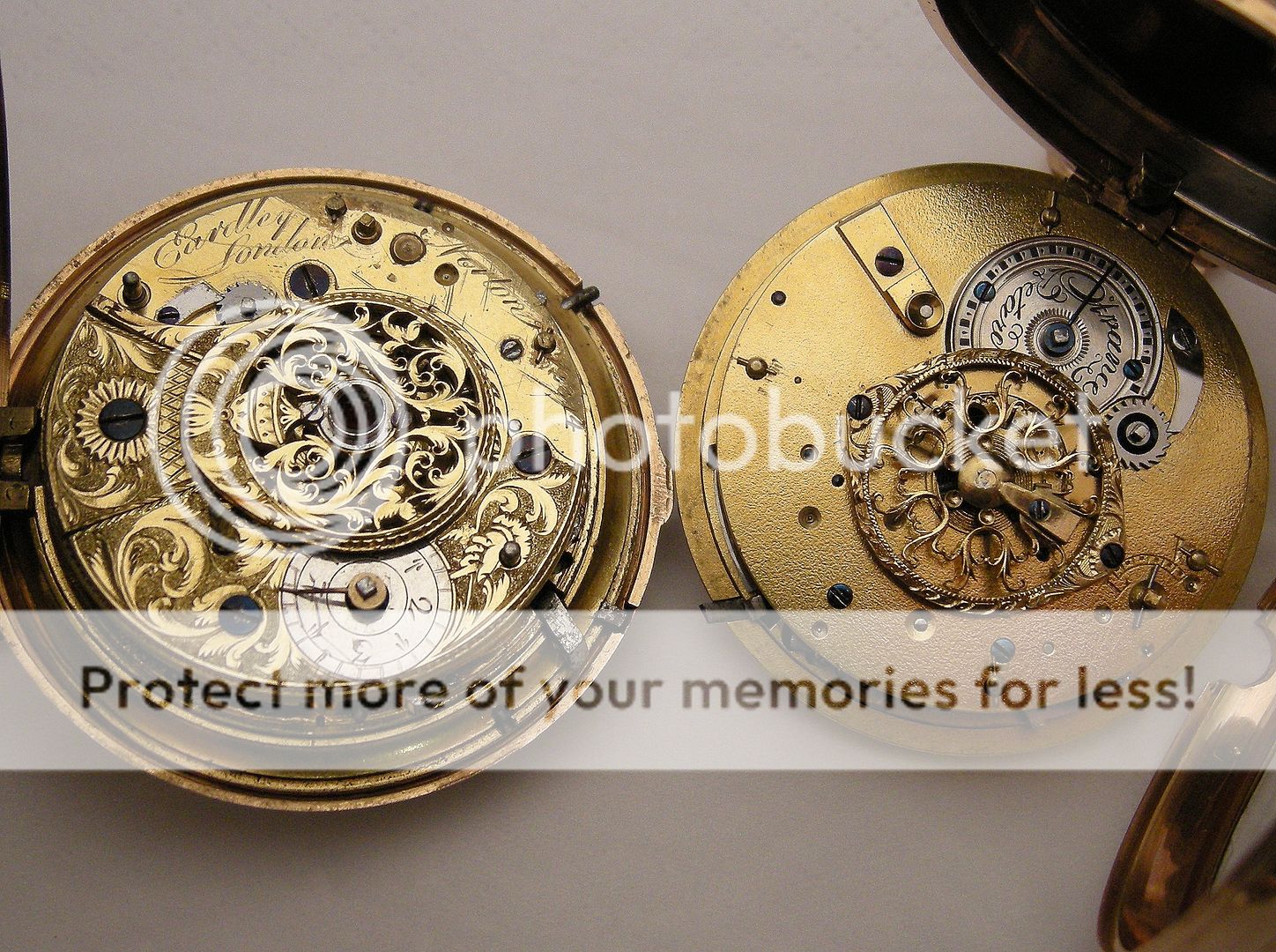 Deux grosses montres à coq en or à sonnerie sur cloche DSCN1135-1